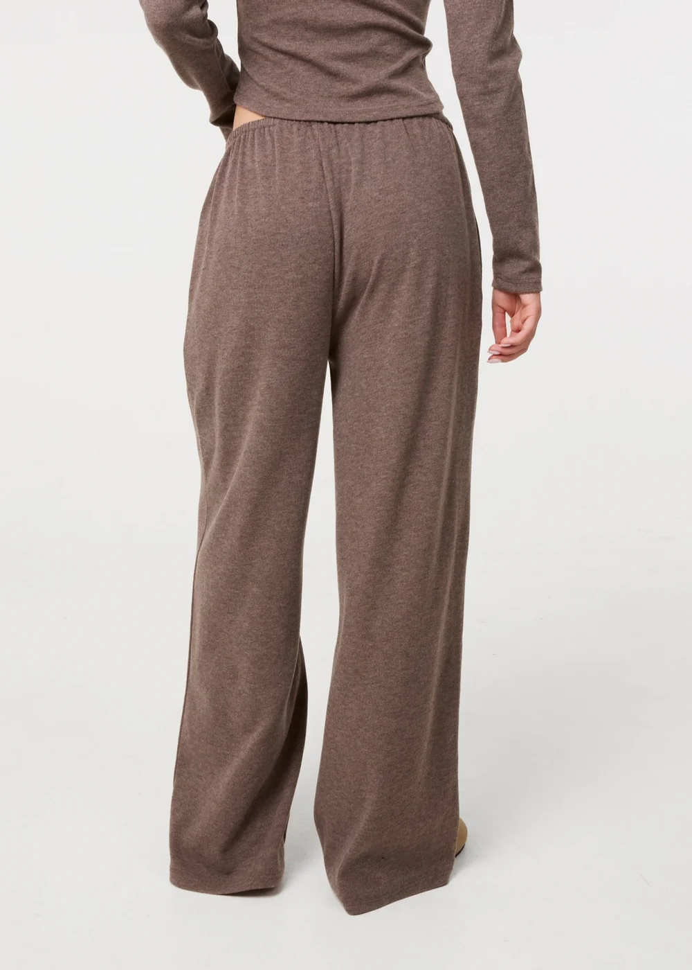 Pink Vanilla Beige Ribbed Drawstring Joggers - S Image 4