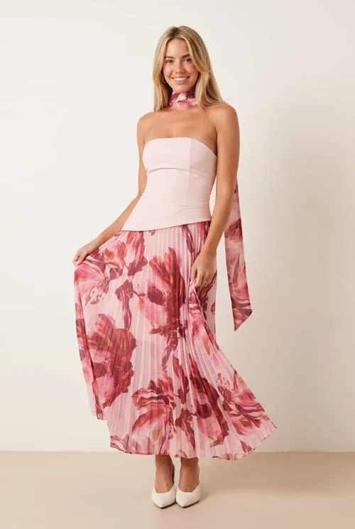 Style Cheat Pink Madelaine Bandeau Midi Dress - 12 Image 1