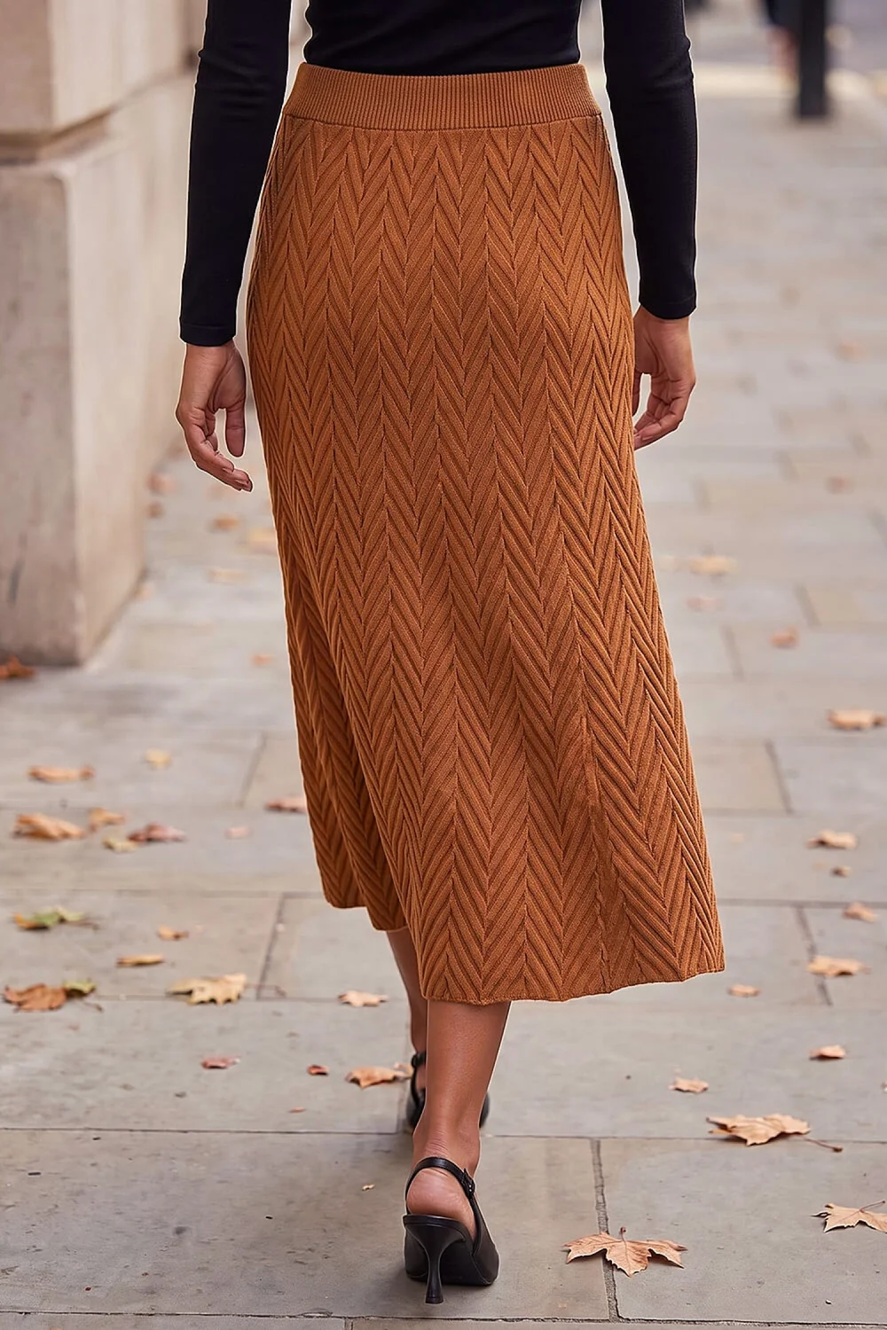Roman Rust Chevron Knit Aline - 10 Image 3