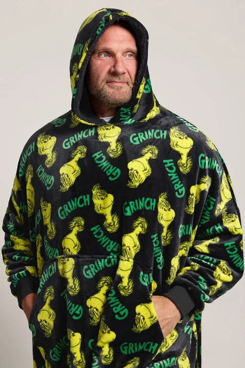 BadRhino Black Grinch Blanket Hoodie - 4XL/5XL Image 5