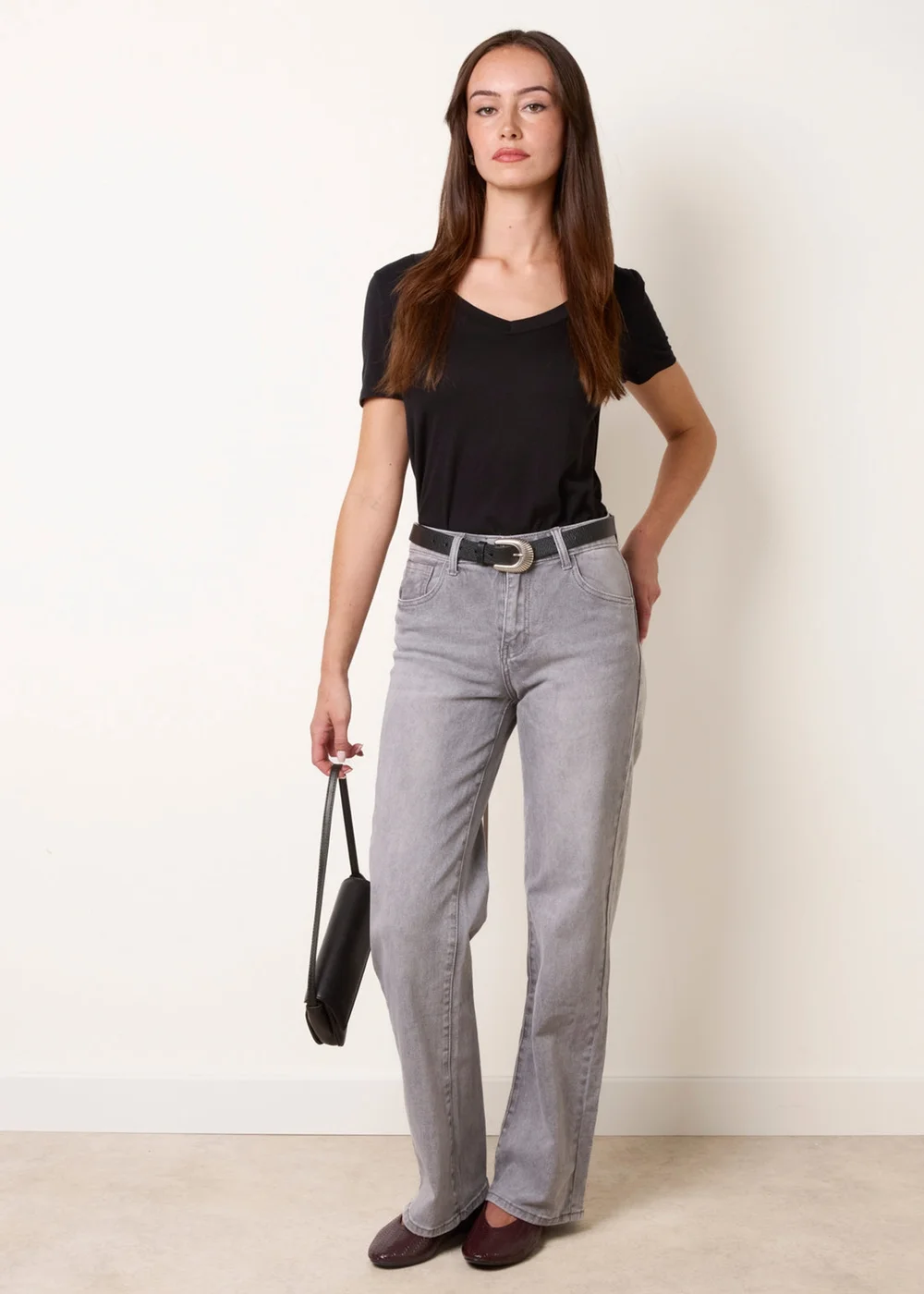 Blue Vanilla Grey Stud Star Pocket Wide Leg Jeans - XL Image 1