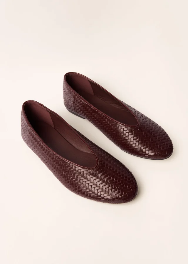 Blue Vanilla Red Woven Ballet Pumps