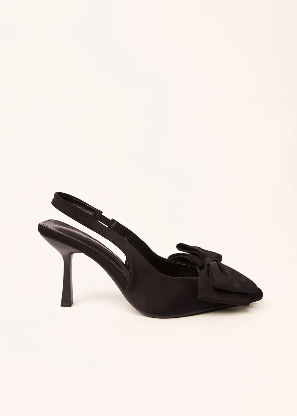 Blue Vanilla Black Bow Front Slingback Heels - 8 Image 5