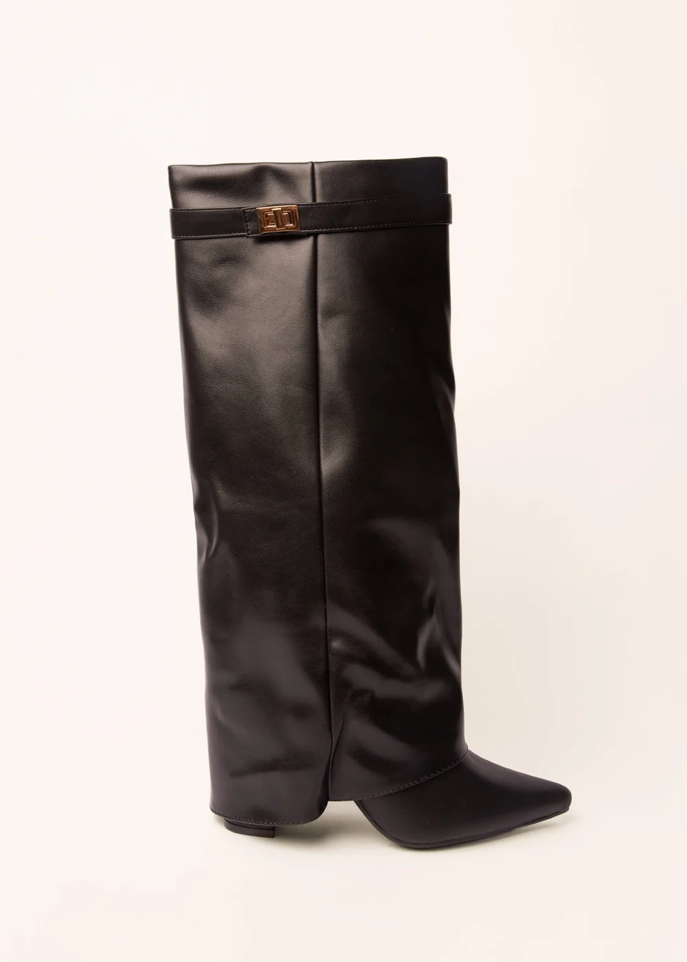 Blue Vanilla Black Cape Buckle Knee High Boots - 3 Image 2