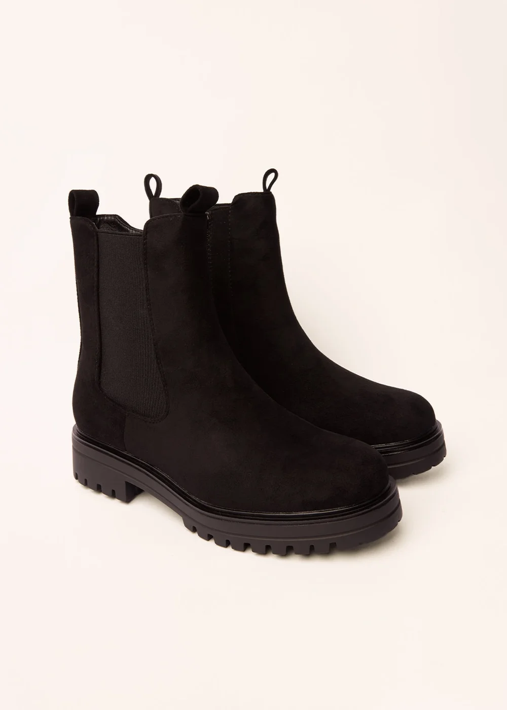 Blue Vanilla Black Chunky Suede Chelsea Boots - 5 Image 1