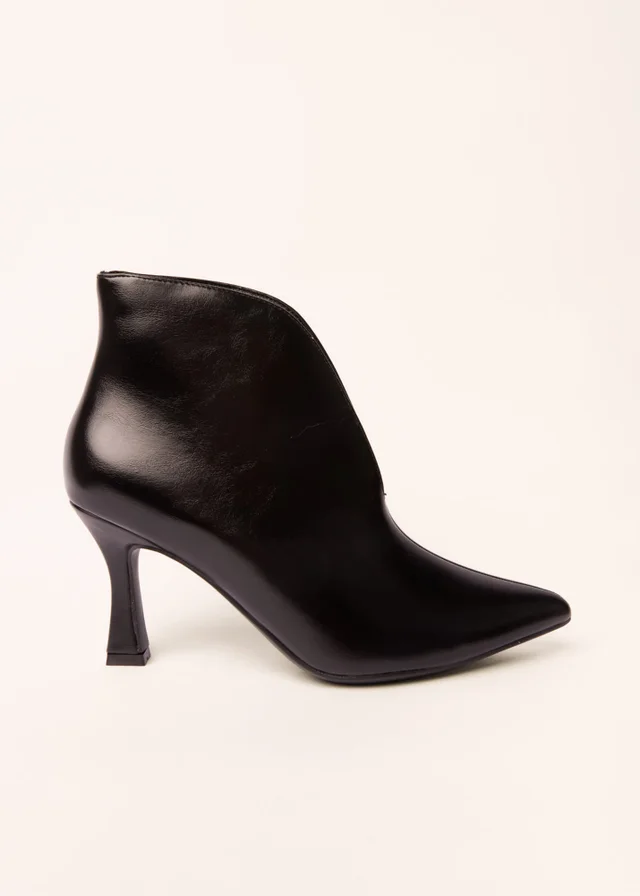 Blue Vanilla Black Split Front Ankle Boots