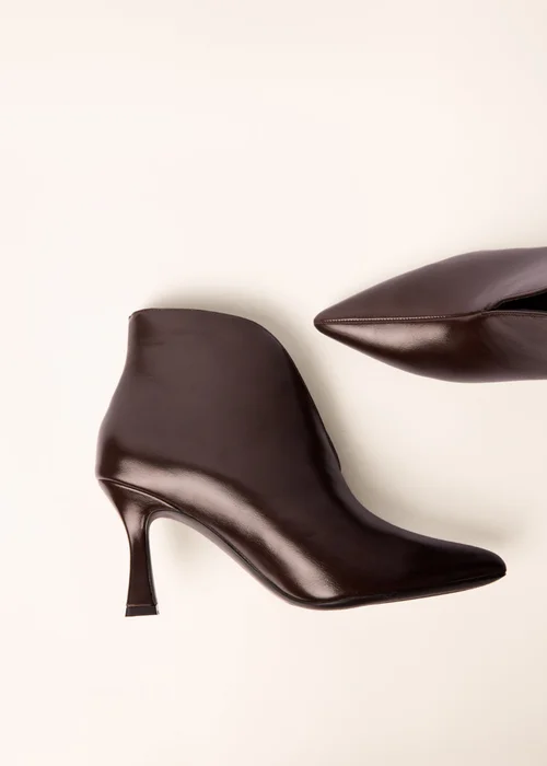 Blue Vanilla Brown Split Front Ankle Boots - 3 Image 3