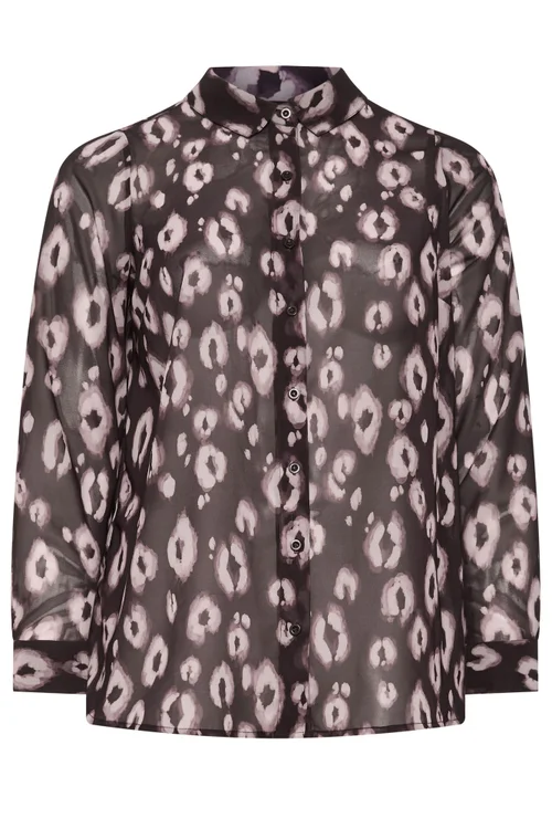 Yours London Curve Brown Animal Print Shirt - 12 Image 5
