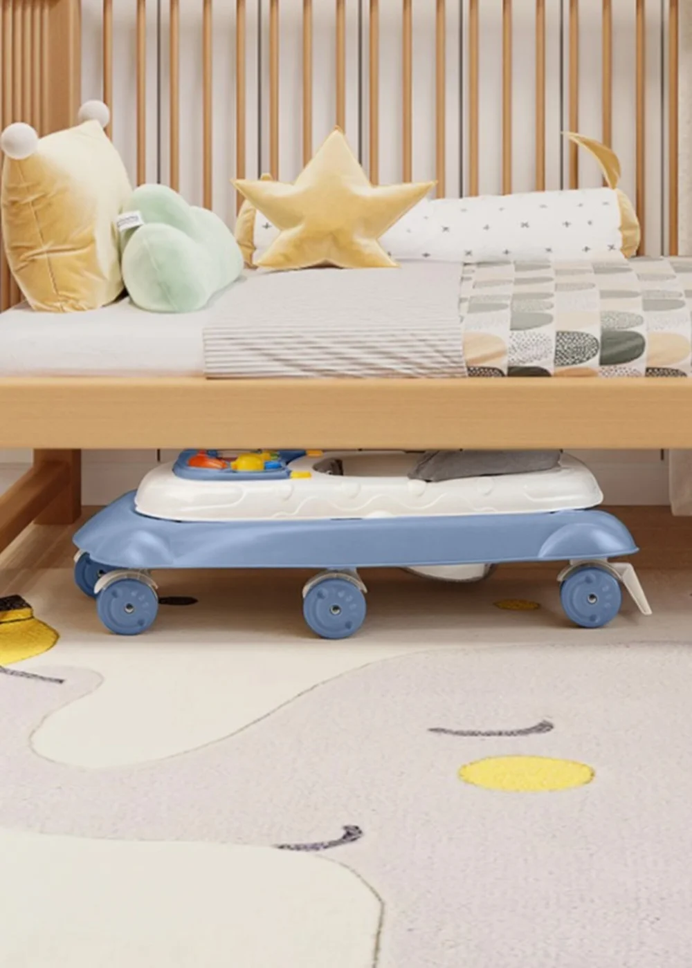 Kidkid Blue Foldable & Adjustable Baby Walker with Music 57x63x80cm - One Size Image 6