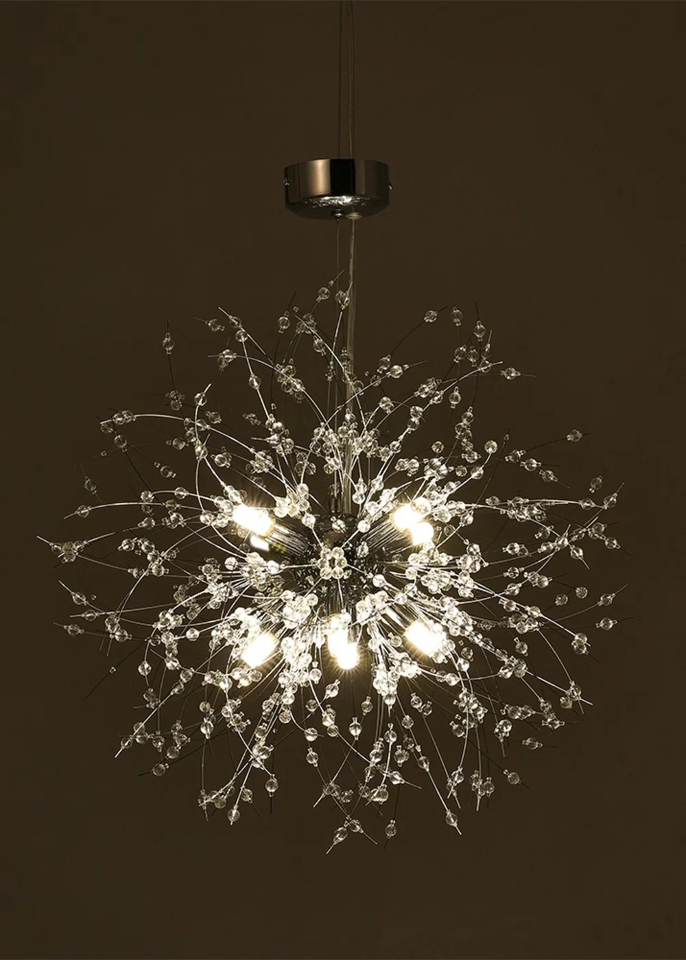 Kabinet Silver Firework Chandelier Hanging Pendant Ceiling Light 28x28x17cm - One Size Image 3