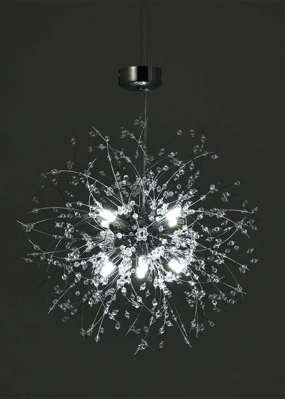 Kabinet Silver Firework Chandelier Hanging Pendant Ceiling Light 28x28x17cm - One Size Image 5