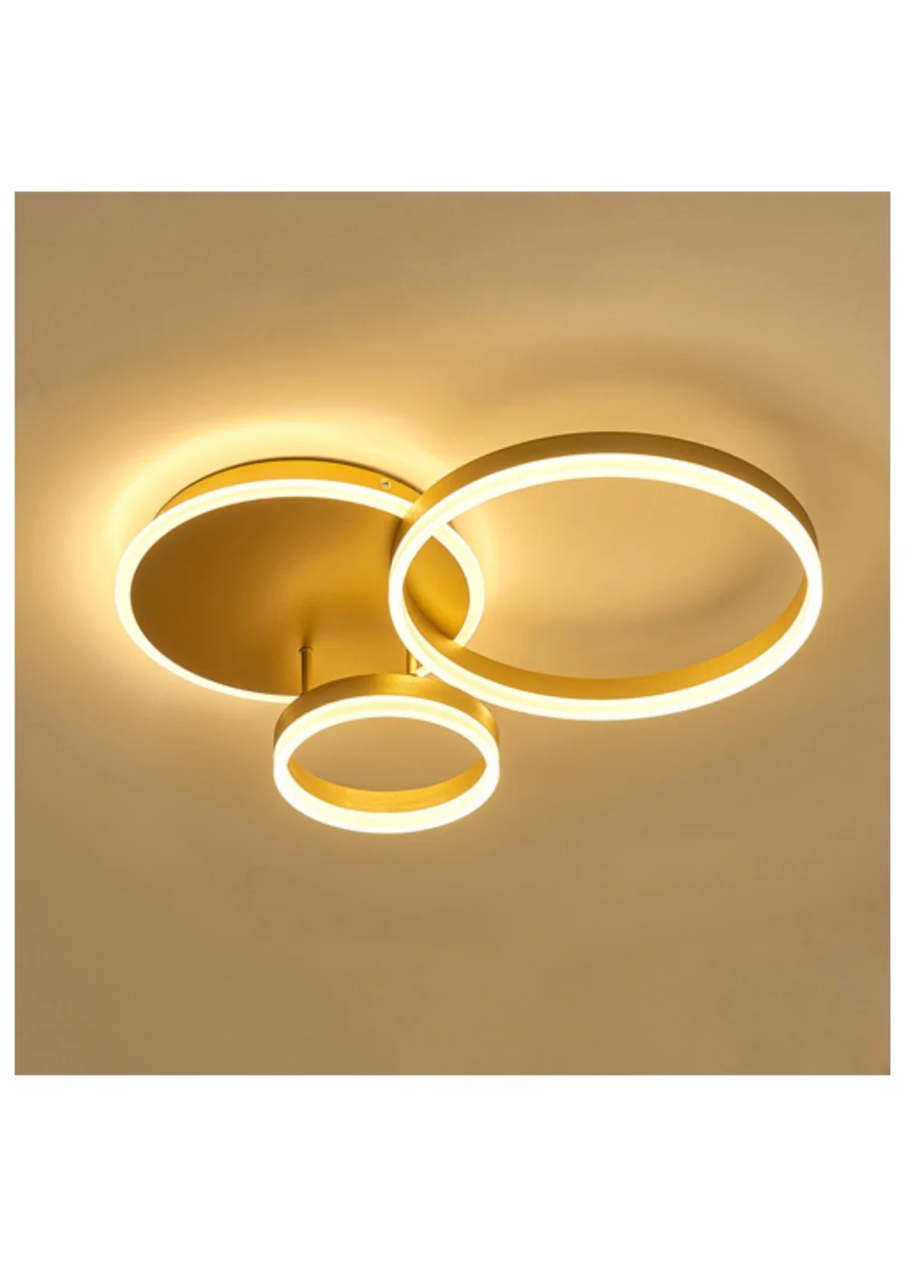 Kabinet Gold Classic Loops Energy Efficient LED Ceiling Light 45x45x12cm - One Size Image 4