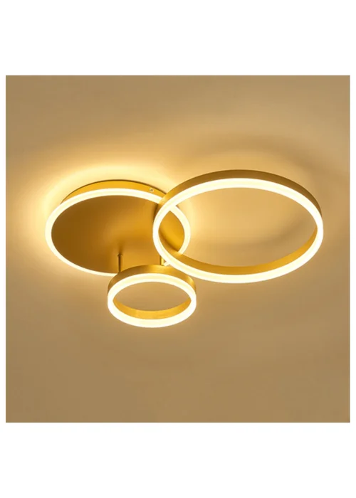 Kabinet Gold Classic Loops Energy Efficient LED Ceiling Light 45x45x12cm - One Size Image 4
