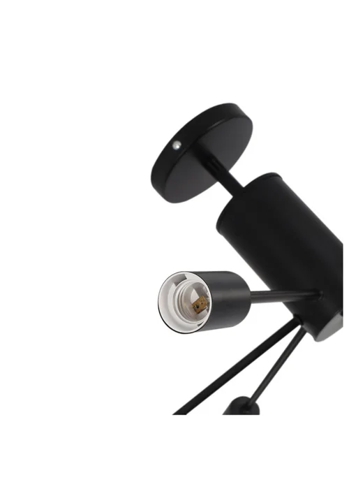Kabinet Black Industrial Style 6-light Ceiling Light 37x14x15cm - One Size Image 3