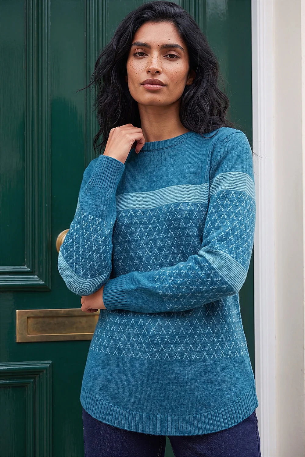 Roman Teal Stripe Jumper - 20 Image 1