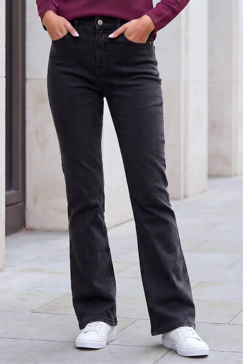 Roman Black Petite Bootcut Stretch Jeans - 16 Image 1