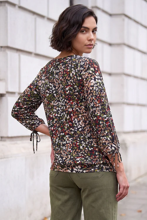 Roman Khaki Puff Print Bubble Top - 16 Image 3