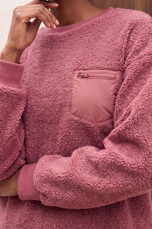 Roman Rose Pocket Fluffy Sweatshirt - 16 Image 4