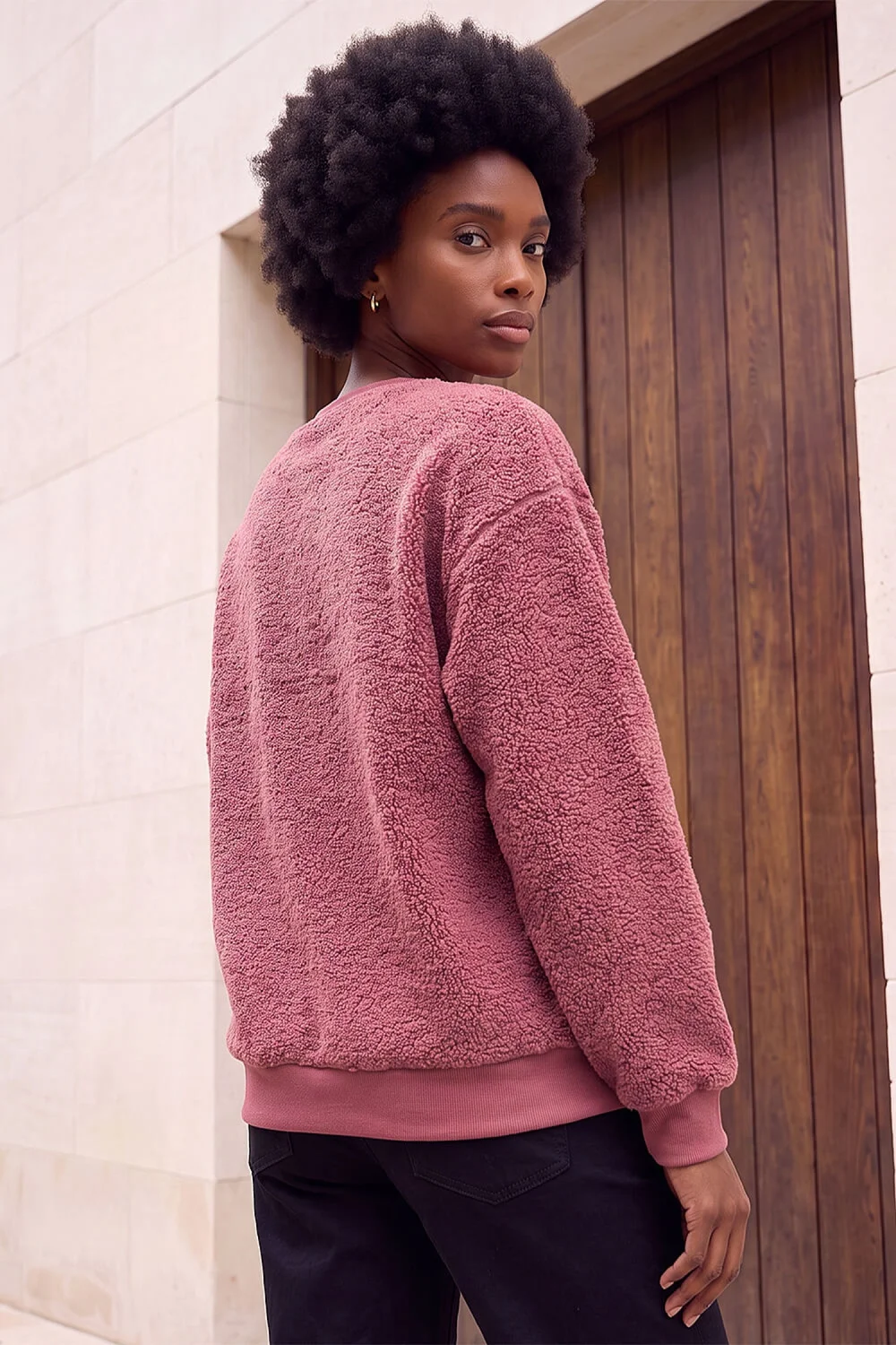 Roman Rose Pocket Fluffy Sweatshirt - 16 Image 3