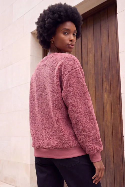 Roman Rose Pocket Fluffy Sweatshirt - 16 Image 3