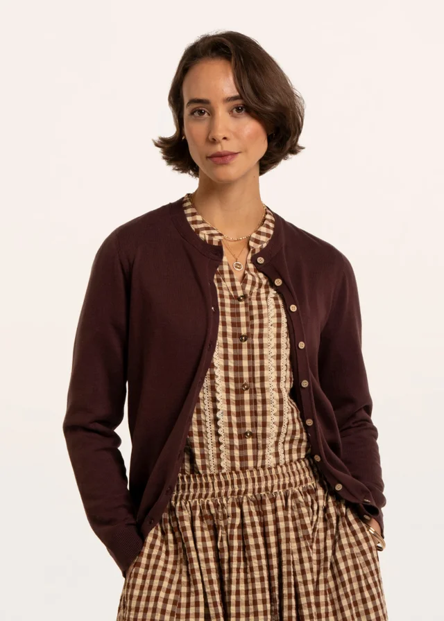 Brakeburn Burgundy Mia Knitted Cardigan