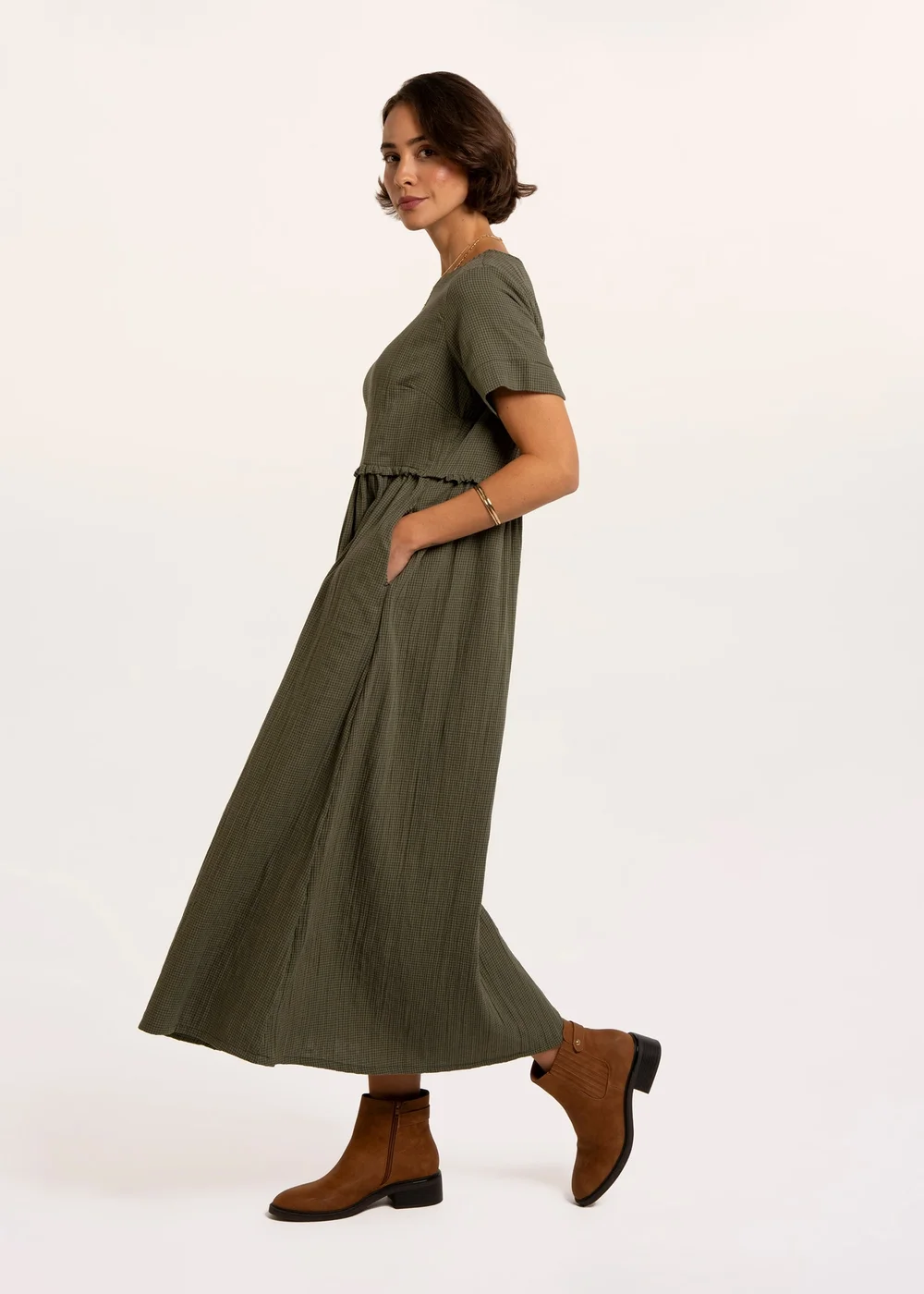Brakeburn Khaki Perla Dress - 20 Image 3