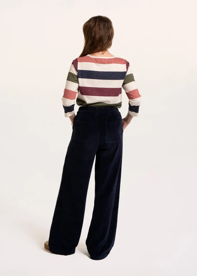 Brakeburn Multi Lulworth Multi Colour Stripe 3/4 Sleeve T-Shirt