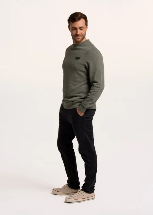 Brakeburn Green Aldridge Garment Dyed Crew Sweat - 2XL Image 3