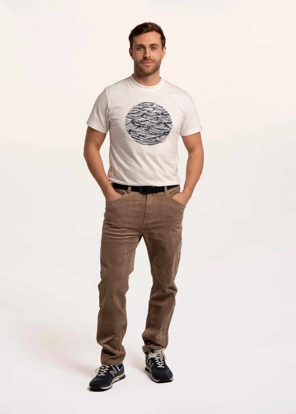 Brakeburn Cream Kilburn Stormy Seas T-Shirt - M Image 2