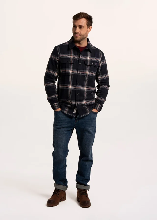 Brakeburn Navy Epping Check Shirt