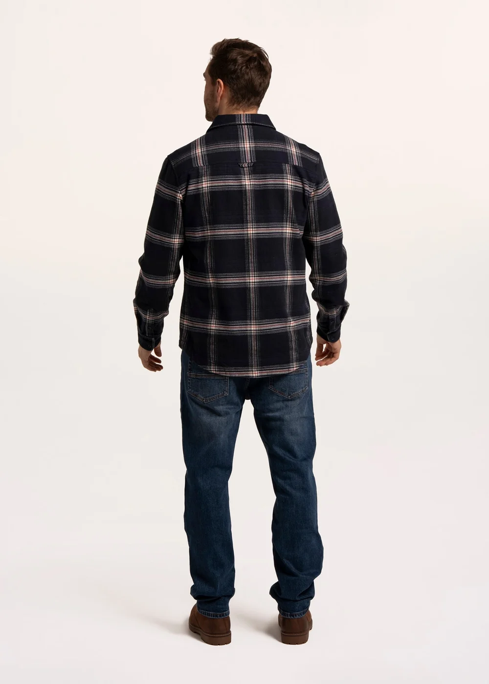 Brakeburn Navy Epping Check Shirt - L Image 2