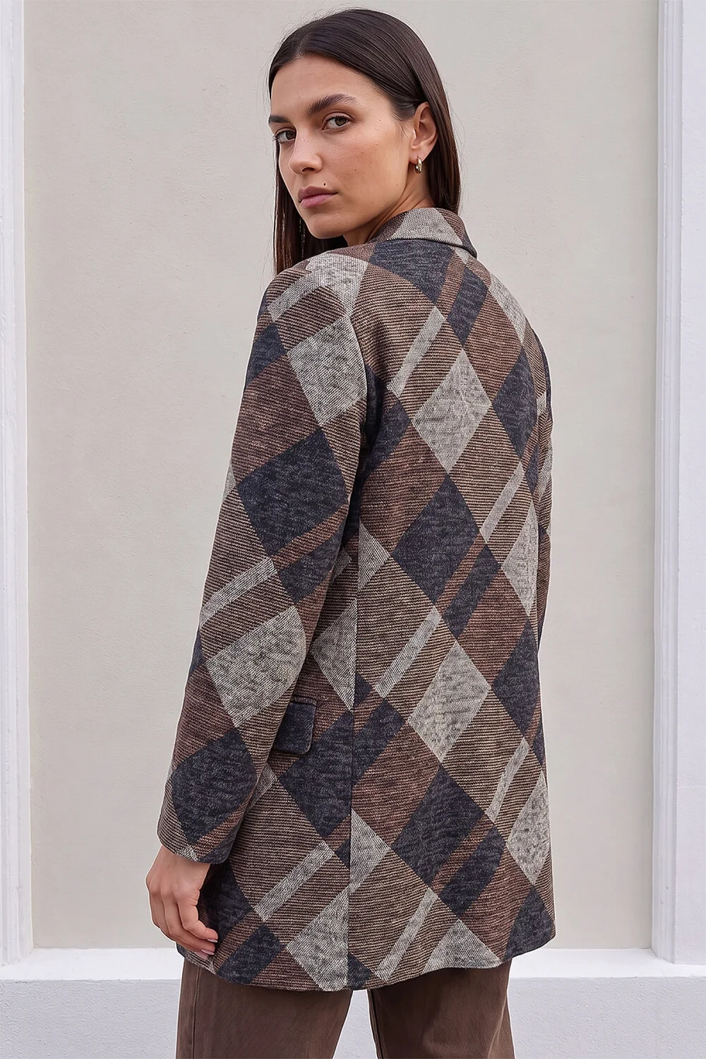 Roman Coffee Check Edge To Edge Jacket - 20 Image 4