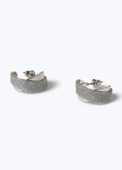 Muse Glitter Paper Hoop Earrings - One Size Image 2