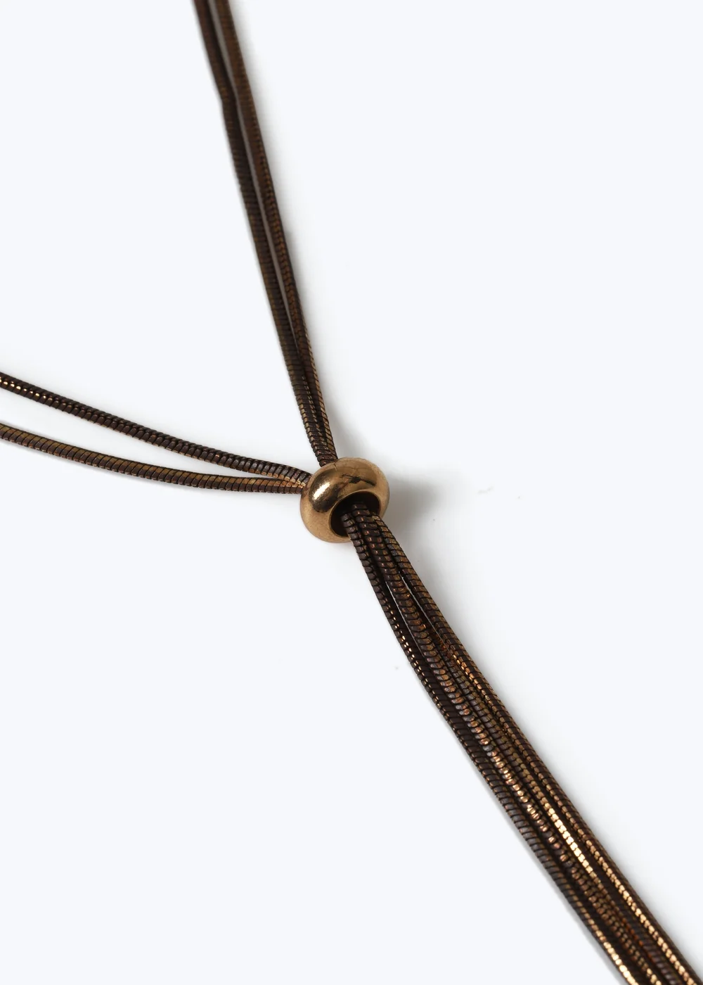 Muse Brown Snake Lariat Necklace - One Size Image 2