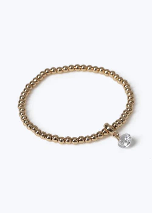 Muse Gold Crystal Stretch Bracelet - One Size Image 2