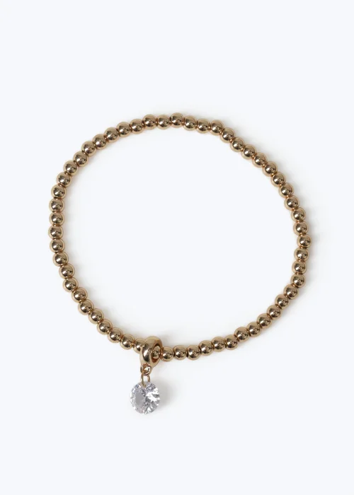 Muse Gold Crystal Stretch Bracelet - One Size Image 1