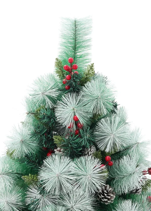 Lifeideas Multicoloured Artificial Green Flocked Full Christmas Tree with Stand 1.8m - One Size Image 3