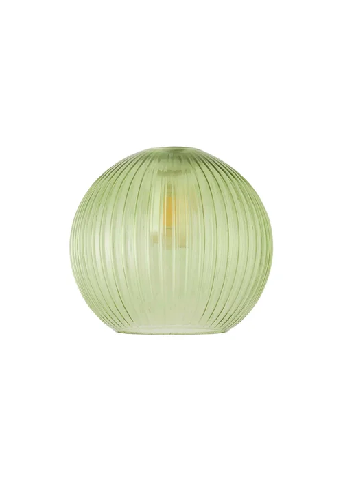 ValueLights Maddison Green Ribbed Glass Easy Fit Shade - One Size Image 6