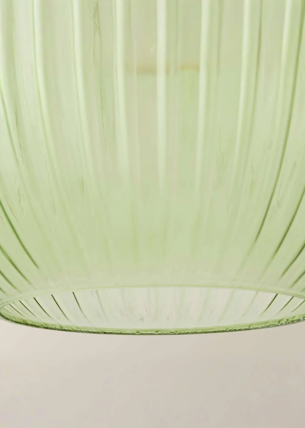 ValueLights Maddison Green Ribbed Glass Easy Fit Shade - One Size Image 5