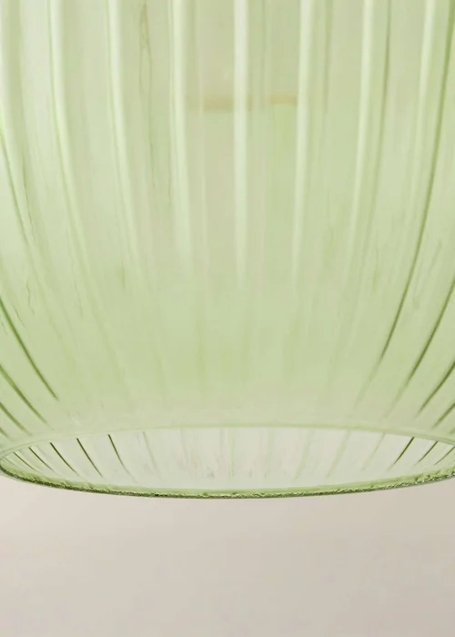 ValueLights Maddison Green Ribbed Glass Easy Fit Shade - One Size Image 5