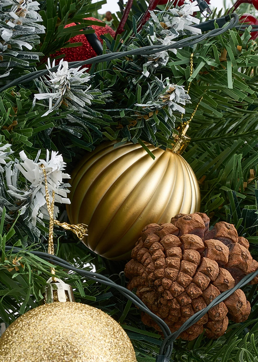 Lifeideas Green 2pcs Artificial Christmas Planter Bushes Decorations - One Size Image 4