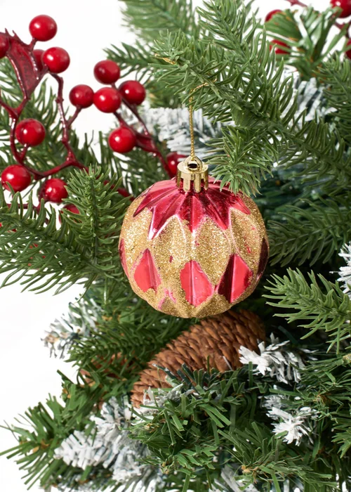 Lifeideas Green 2pcs Artificial Christmas Planter Bushes Decorations - One Size Image 5