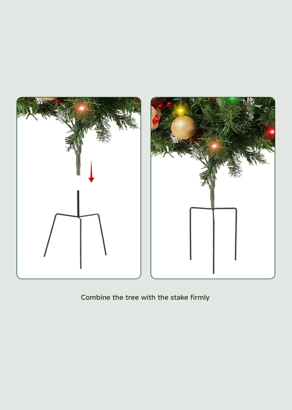 Lifeideas Green 2pcs Artificial Christmas Planter Bushes Decorations - One Size Image 6