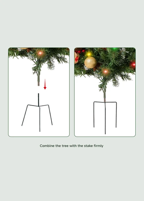 Lifeideas Green 2pcs Artificial Christmas Planter Bushes Decorations - One Size Image 6