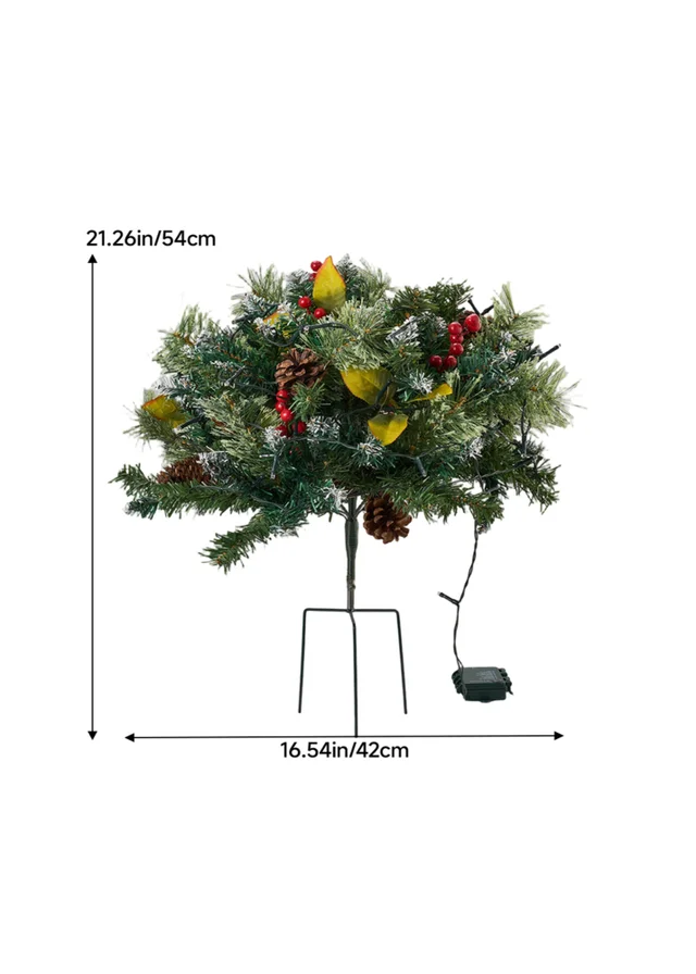 Lifeideas Green Artificial Christmas Planter Bushes Decoration