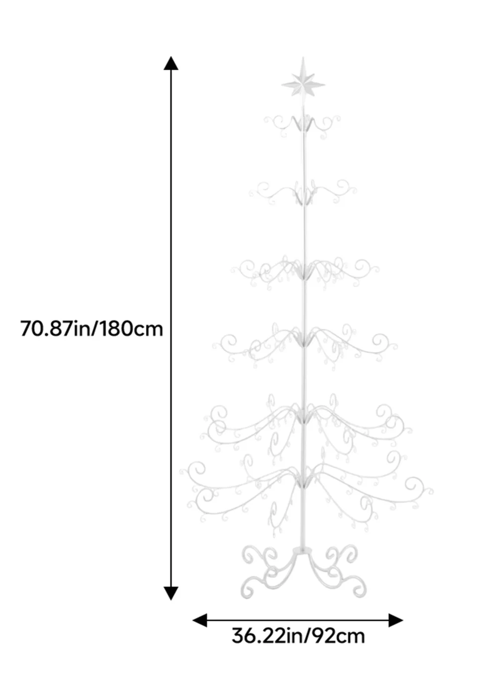 Lifeideas Christmas & Holiday Ornament Display Stand with Star Top - S Image 3