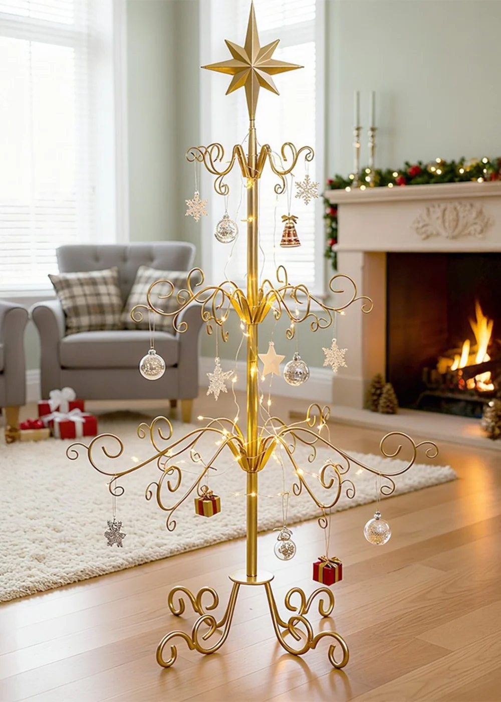 Lifeideas Christmas & Holiday Ornament Display Stand with Star Top - S Image 4