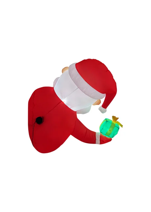 Lifeideas Red 1m Christmas Santa Claus Inflatable Outdoor Decorations with LED Lights - One Size Image 4