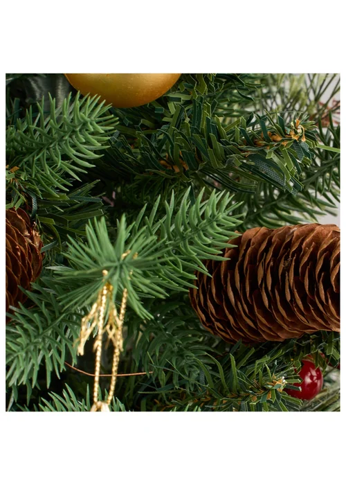 Lifeideas Green Deluxe Dense Snow‑Flocked Ground‑Plug Christmas Tree - One Size Image 4