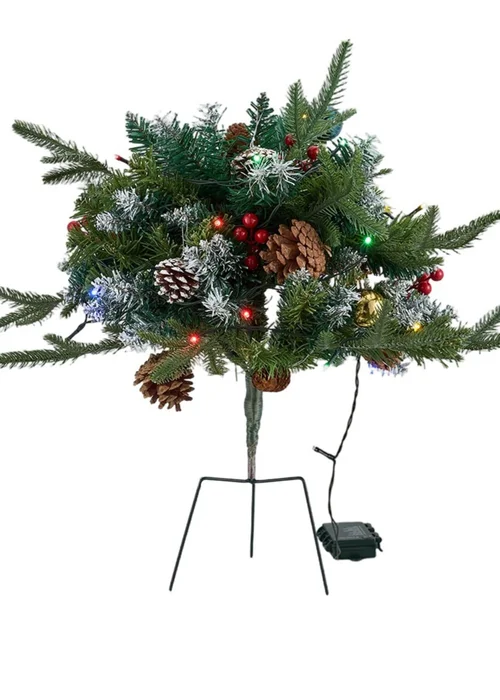 Lifeideas Green Artificial Christmas Planter Bushes Decoration - Single Image 3